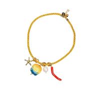 Wkldjf Elegante collar con colgante de estrellas de mar, ajustable, portátil, joyería de resina para mujer, accesorio de moda para vacaciones en la playa, collar de estrellas de mar, talla única, como