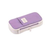 Wkldjf Estuche simple para lápices, estilo coreano, bolígrafo de gran capacidad para organizar suministros de papelería escolar, caja de estilos coreanos de gran capacidad simple, Purple
