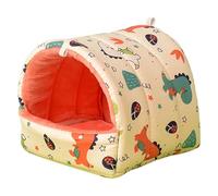 Wkldjf Hamster Hamster Cama Juguete Pequeño Escondite de Animales Casa Preciosa Impresión Colgante Hábitat Decoración para Mascotas Lavable Hamaca Animales Colgantes Mascotas