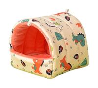 Wkldjf Hamster Hamster Cama Juguete Pequeño Escondite de Animales Casa Preciosa Impresión Colgante Hábitat Decoración para Mascotas Lavable Hamaca Animales Colgantes Mascotas