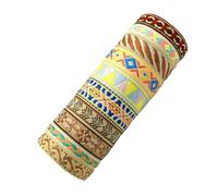 Wkldjf Juego de 10 pulseras tejidas multicolor de la amistad, bohemias, hechas a mano, pulseras trenzadas coloridas con adornos
