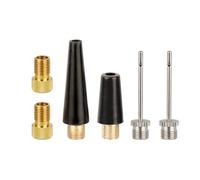 Wkldjf Juego de adaptadores de válvulas, bombas esféricas, boquilla de aguja, adaptador de inflador, válvulas de neumáticos de bicicleta, adaptadores de bombas de aire, accesorios fáciles de usar