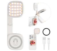 Wkldjf Luz compacta y atractiva para teléfono que resalta la batería de larga duración, USB, crea carga rápida y LED modificable para uso de autorretrato