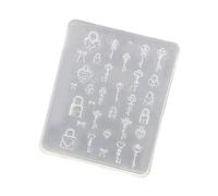 Wkldjf Moldes de silicona para decoración de uñas, diseño de corazón y textura decorativa