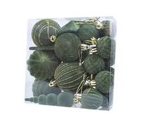 Wkldjf Paquete de 24 adornos de Navidad flocados para ventana de árbol, decoración navideña, bola de Navidad sólida