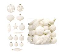 Wkldjf Paquete de 28 adornos coloridos para árbol de Navidad, bastones de caramelo y bolas colgantes para las fiestas