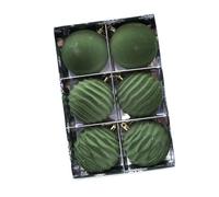 Wkldjf Paquete de 6 adornos para árbol de Navidad, elegante caja aterciopelada para decoración de fiestas