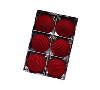 Wkldjf Paquete de 6 adornos para árbol de Navidad, elegante caja aterciopelada para decoración de fiestas