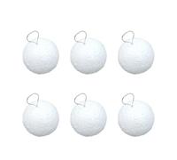 Wkldjf Paquete de 6 bolas de Navidad de espuma blanca elegantes adornos para árbol de boda, fiesta, interior y exterior, decoración de vacaciones