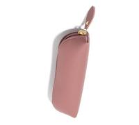 Wkldjf Práctico estuche de piel sintética de gran capacidad para lápices, suministros de oficina y escuela, bolsa de piel sintética de gran capacidad, Gris rosado pálido