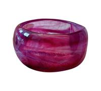 Wkldjf Pulseras acrílicas para mujer, elegantes pulseras redondas anchas y modernas, joyería de acrílico redonda, regalo para mujeres y niñas, joyería de muñeca de moda, talla única, como se describe