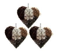 Wkldjf Refugios de corazones recargables para anidar pájaros para espacios al aire libre, incluye fibras naturales, regalo para amantes de los pájaros, forma de hierro, recargable, jardín y patio