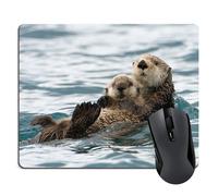 Wknoon Cute Sea Otters Mouse Pad Nature Animal Playing Water Funny Mouse Pads