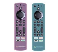 WKOLF Juego de 2 fundas de silicona de repuesto para mando a distancia Stick 4K Max/Toshiba/Insignia/Pioneer/Omni(QLED) Serie TV mando a distancia (silicona, rosa brillante y azul brillante)