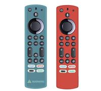 WKOLF Juego de 2 fundas de silicona de repuesto para mando a distancia Stick 4K Max/Toshiba/Insignia/Pioneer/Omni(QLED) Serie TV mando a distancia (silicona, azul y rojo)