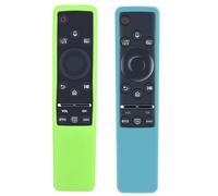 WKOLF Juego de 2 fundas de silicona para mando a distancia Samsung Smart TV BN59 Series BN59-01241A BN59-01312A (silicona, verde brillante y azul brillante)
