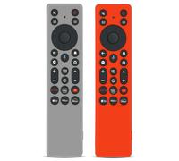 WKOLF Juego de 2 fundas de silicona para mando a distancia TCL RC923A RC813A (silicona, gris y rosa)