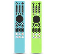 WKOLF Juego de 2 fundas de silicona para mando a distancia TCL TV RC833A FMB1 32V5C 40V5C 43V5C 50V6C 55V6C 65V6C 75V6C 55Q6CX1 55Q7C 65T8C 55C7K (silicona, azul claro y verde)