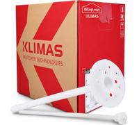 Wkręt-Met - Lote de 100 soportes aislantes con zona de expansión larga para placas de aislamiento EPS XPS de plástico, tacos aislantes para ladrillos sólidos, hormigón perforado, color blanco, 10 x