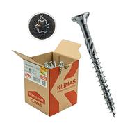 Wkret-Met Tornillos avellanados Torx para madera, galvanizados, color blanco (4,5 x 40 mm, 250 unidades)