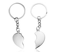 WKRTDY Set de 2 Llaveros de Pareja en forma de Corazón, Ideal como Regalo de San Valentín o Aniversario, Personalizados y Perfectos para Hombres y Mujeres, También como Regalo, ¡Sorprende a tu Pareja