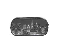 WKSZCYHLKL Estuche transparente con estampado | 22 x 4 x 10,5 cm, elegante, práctico y transparente, almacenamiento versátil para artículos de papelería, artículos de tocador, maquillaje, viajes y