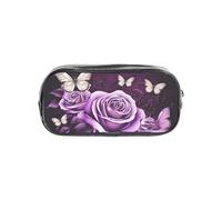 WKSZCYHLKL Estuche transparente con estampado | 22 x 4 x 10,5 cm, elegante, práctico y transparente, almacenamiento versátil para artículos de papelería, artículos de tocador, maquillaje, viajes y