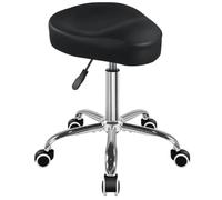 WKWKER Taburete de Altura Ajustable con Ruedas 360 Silla de Dibujo giratoria Sillino de Cuero PU para la Oficina del hogar Laboratorio de Dibujo Contador de Cocina Salón de peluquería Escritorio de v