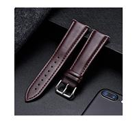 WKWPYCYUH 2 PiecesCalfskin Reloj de cuero genuino Material suave calidad Negocio Reemplazar la correa muñeca 18mm 20mm 22mm 24mm Correa de reloj(All Brown,M)