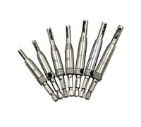 WKWPYCYUH 8 unids/Set 1/4 "Puerta de vástago y Ventanas Orificio de la bisagra Conjunto de perforación de Orificios de carpintería Punch Hexágono posicionamiento de Bolsillo Herramientas bit
