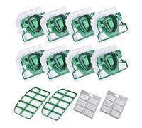 WKWPYCYUH Adecuado para VK200 FP200 Piezas adecuadas para Vorwerk Kobold Filtro de repuesto para aspiradora 8 bolsas + 2 filtros HEPA + 12 fragancias filtro