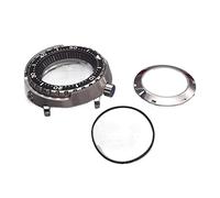 WKWPYCYUH Caja de reloj impermeable de 20 ATM con diseño de atún plateado y cristal de zafiro compatible con Seiko NH35 NH36, caja de reloj de reparación de relojes Seiko NH35 NH36, Sapphire glass,