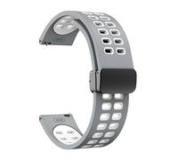 WKWPYCYUH Correa deportiva for hebilla plegable magnética compatible for Samsung Galaxy 3 45 mm/watch 3 41 mm/active 2 40 mm 44 mm/galaxy Watch 46 mm Frontier Correa de reloj(Gray white,Active 2 44 40