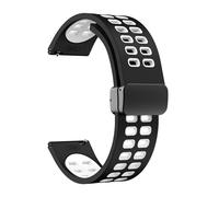 WKWPYCYUH Correa deportiva for hebilla plegable magnética compatible for Samsung Galaxy 3 45 mm/watch 3 41 mm/active 2 40 mm 44 mm/galaxy Watch 46 mm Frontier Correa de reloj(Black white,Active 2 44 4