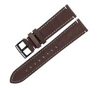 WKWPYCYUH Frosted Skin Wamkwnband Cinturón Hombres Mujeres 20mm 21mm Mate Cuero Reloj Correas Verde Unisex Suave Pulsera Accesorios Correa de reloj(Coffee-Black Clasp,20mm)