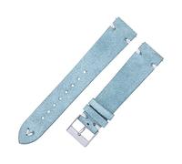 WKWPYCYUH Stede Watch Bands Correas Hecho a mano for hombres Mujeres 18 mm 20 Mira de cuero Strap Suede Brown 7 colores Reloj rápido Pulsera Correa de reloj(Blu,20mm)