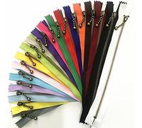 WKXFJJWZC - 20 pcs 40cm A granel Cremallera metálica de tela de nylon Para cose