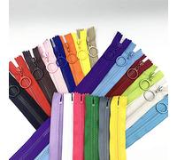WKXFJJWZC - Juego de 20 cremalleras de resina plástica con anillo de tracción de 60 cm para bricolaje, bolso, costura, manualidades (60 cm)