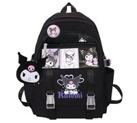 WKxinxuan Mochila Kuromi Cartable, Llavero Mochila Kawaii Con, Bolso Kuromi 42 Cm, Bolso Deportivo My Melody, Backpack Kuromi Para Jóvenes Al Aire Libre, Mochila Viaje