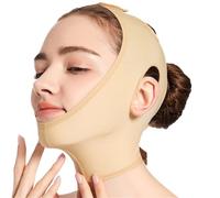 WKZSXXMJ Prenda de Compresión Postoperatoria para Liposucción Facial, Cuello y Mentón. Envoltura para Lifting Facial. Reducción Facial en Forma de V. Reafirmación de Papada para Mujeres.(L)