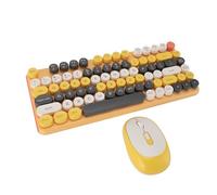WL Combo de Teclado y Ratón, Receptor USB 2.4G, Juego de Ratón y Teclado de Modos Dobles Bluetooth WL, Teclado de 82 Teclas con Ratón Ajustable de 1000 dpi 1200 dpi 1600 dpi