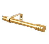 WL.Rocaille Barra de cortina dorada con cilindro graduado, riel de cortina ajustable de 30 a 122 pulgadas, extensible de metal retráctil de 76 cm a 310 cm, para sala de estar, cocina, habitación,