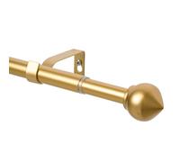 WL.Rocaille Barra de cortina dorada con riel de cortina ajustable de 30 a 52 pulgadas, extensible de metal retráctil de 76 cm a 132 cm, para sala de estar, cocina, habitación, dormitorio y baño