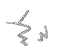 WLABCD Em Moda Multa Arete Regalo Banquete Cita Joyería un Par Todo Partido Personalidad Creatividad Diseño Pendientes Pequeña/Plata/Type one