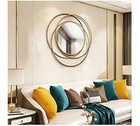 WLABCD Espejos Redondos de Pared con Diseño de Rayos Solares para Sala de Estar, Gran Espejo Redondo Dorado Decorativo para Montar en la Pared, Espejos de Pared para Decoración Del Hogar Shabby Chic,