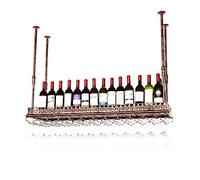 WLABCD Estante de Vino, Bar, Restaurante, Colgando, Rack de Copa de Vino, Racks de Copa de Vino Estilo Vintage Barra Creativa Decoración Decoración Estantería Titular de la Botella,100Mx35Cm