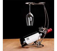 WLABCD Hogar de Vino Hogar Titular Rojo Vino Rack S, Iron Art Lets Rack Creative Fashion Gabinete de Vino Decoración de la Sala de Estar Cocina Restaurante Bar Práctica Rojo,230 * 390 * 210Mm