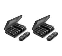 Wlauqueta - 2 pastillas de viaje portátil para pastillero semanal 3 veces por día, color negro