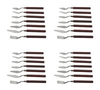 Wlauqueta 28 piezas serie pintura cuchillo conjunto pintura pala pintura cuchillo acrílico pintura herramientas para la mezcla de colores