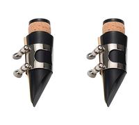 Wlauqueta 2X Negro Plástico B Boquilla de Clarinete y Tapa Pinzas Instrumentos de Viento